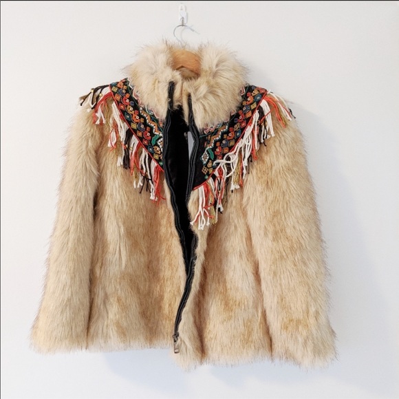 fringe fur coat